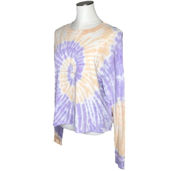 DAYDREAMER Spiral Tie Dye Long Sleeve Crop T-shirt - Picture 4 of 8